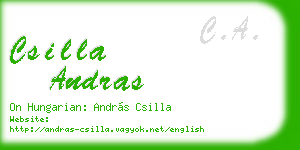 csilla andras business card