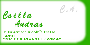 csilla andras business card